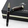 قلم الكرة الفاخر jinhao 450 أسود مع وسط المنقار الذهبي العريض