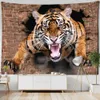 Гобелены свирепый тигр гобелен настенный хиппи тапиз стиль бохо искусство общежития настенный фон Декор ткань