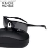 Okulary przeciwsłoneczne wysokiej jakości UltraLight aluminium magnez sportowe okulary przeciwsłoneczne spolaryzowane męskie UV400 prostokąt złote okulary przeciwsłoneczne do jazdy na zewnątrz Z230704