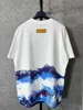 T-shirts pour hommes Designer Summer Sweatshirt Hommes et Femmes T-shirt Broderie Col rond à manches courtes Pull en vrac Tie Dye progressif T-shirt imprimé IN25