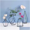 Vases Creative Iron Vase Planter Rack Flower Pots Shelf Bardian Decoration Soilless Organizer Home Accessories Drop Delivery Garden Dhzsb