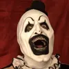 Joker Latex Mask Terrifier Art The Clown Cosplay Máscaras Horror Full Face Casco Halloween Latex Horror Clown Headgear L230704