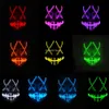 Led Mask Halloween Mascara Glowing Masks Neon Party Masquerade Maska Carnaval White Horor Mascarillas Light Korku Maskesi Maski L230704