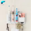 Toothbrush Peisi Toothbrush Holder Toothpaste Dispenser Wall Mount Family Shower Family Toothbrush Wall Holder Bathroom Accessories Set