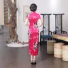 Vêtements ethniques 11Colors Femme Chinois Mariage Cheongsam Chine Traditionnel Élégant Fleur Paon Split Qipao Femmes Robe De Soie Moulante