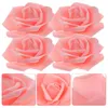 Decorative Flowers 100 Pcs Artificial Rose Flower Faux Crafts Bridal Decorations Fake Roses Black Bulk Dinning Table Head