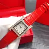 Kobiety zegarki Oliya Light Luksus H Fashion Casual Ladies Square Watch Diamond Skóra Kolorowy kwarc 230703