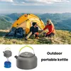 Geschirr-Sets Outdoor Camping Wasserkocher mit Griff Kaffee Wasser Wandern Kochgeschirr Utensilien für Rucksackreisen