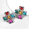 Cross Glanzende Strass Dangle Earring voor Vrouwen Bruiloft Accessoires Fashion Statement Sieraden Oorbellen