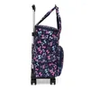 Shopping Bags Women Rolling Bag With Wheels Shopper Tote Travel Trolley Aluminum Foil Lining Picnic Grocery