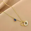 Modieus modieus Emo Evil Eye Pendat ketting voor dames Roestvast stalen ketting Choker kettingen Esthetisch Kpop Sieraden 2022 Korea L230704