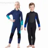 Wetsuits Drysuits Kinderen Thermisch Wetsuit 3mm Neopreen Duikpak Voor Jongens Meisjes Surfen Dikke Volledige Wetsuits Kids Scuba Badpak Badpak HKD230704