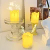 Luci notturne 3PCs LED Candela senza fiamma Anno Candele alimentate a batteria Tè Decorazioni per matrimoni per feste di Pasqua