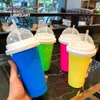 Ijs Gereedschap Siliconen Quick Slushy Maker Cup Ijs Maker Cup DIY Zelfgemaakte Duurzame Squeeze Quick Cooling Cup Milkshake Fles Smoothie Cup 230703