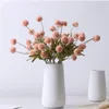 Decoratieve Bloemen 5Heads Kunstmatige Paardebloem Boeket Zijde Hortensia Bal Tak Voor Bruiloft Huis Tuin Decoratie DIY Nep Plant