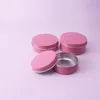 Pink 10g 15g 25g 30g 50g 60g Aluminum Jars Lip Balm Pot Skin Care Cream Eyeshadow Lipgloss Liquid Base Foundation Container Tins Bhbsi