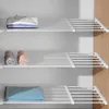 Antal justerbar garderob Organiserförvaringshylla väggmonterat kök rack spara garderob dekorativa shees skåphållare