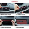 Aggiornamento 10 PZ 20 cm Auto Aria Condizionata Presa Decorativa a Forma di U Modanatura Decor Strisce Car Styling Auto Porta Bordo Angolo di Protezione