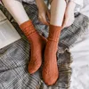 Calzini Donna Inverno Cashmere Lana Donna Tinta Unita Stile Giapponese Retrò Lungo Bambina Casual Termico Streetwear Crew Sock