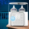 Nappflaska Dubbel flaskmatningsvärmare 24 timmars termostat Resemjölksmaskinsformel och bröstmjölksuppvärmningsenhet för 230703