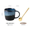 Mugs Creative Retro Ceramic Cute Coffee And Cups For Christmas Present Personality Milk Tea Drinking Travel Cup