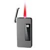 New Solar-powered Rechargeable Windproof Red Flame Visible Gas Window Cigar Lighter Small Gift Male 2ZQ5