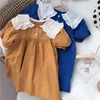 Девушка платья 2023 Summer Light Luxury Fashion Girls Dress Dely Kids Commory Casual Boutique Clothing простой стиль