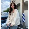 Women's Jackets WDMSNA Loose Long Sleeve Cardigan Korean Fashion Single Breasted Women Coat Autumn Winter V-neck Sweet For