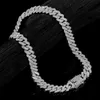 designer sieraden 18 inch Cubaanse Link Chain Mens Iced Out Miami Cubaanse Ketting Zilver/Goud Bling Diamond Hip Hop Sieraden voor Vrouwen