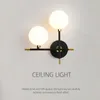 Wandlamp Nordic Glazen Bol Woonkamer Slaapkamer Nachtkastje Blaker Gang Gangpad Ijzeren Kunst Persoonlijkheid Creatief Home Decor Licht