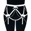 Bälten Sele Bälte Kropp Kvinnor Sexiga Underkläder Justera Bondage Elastisk Suspender Underkläder Kedja Tillbehör Pole Dance Rave Wear Strumpeband