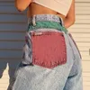 Damenjeans B-TOTO American Street Color Matching High-Waist-Frauen waren dünn und trendig Ins Retro-Haremshosen 2023 Mode