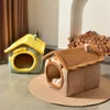 家具新しい猫犬小屋の家4シーズンズゼネラルウォームペットベッドスモールドッグテディキャットデタッチ可能な犬小屋猫ケンネルベッドペット用品