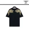 2023 New Summer Tide Ny rund krage för män och kvinnor Kortärmad Eagle tryckt Hot Gold T-shirt Vine Wings Lös Casual Shirt