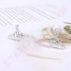 Saturn Charm Simple Hollow Earrings Brand Designer Geometry Celebrity Wedding Party Jewelry With Box High Quality