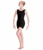 Stage Wear OVIGILY Kids Rose Red Tank Biketard Spandex Nylon senza maniche Body da danza Balletto Dancewear Ragazze Tute nere