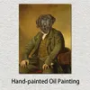 Dipinto a mano su tela per cani The Squire Classical Animal Portrait Artwork per la decorazione della parete