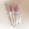 Tubos vazios de brilho labial Recipientes transparentes para brilho labial Frascos transparentes recarregáveis para batom Bálsamo labial Recipiente cosmético com rolha de borracha Enxv