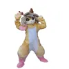 Husky Chien Animal Fursuit Mascotte Nouveau Fluffy Hairy Costume Halloween Fancy Dress-up Party Light Brown Furry Outfit