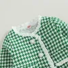 Robes de fille Adorable 2 pièces enfant en bas âge bébé filles robe d'automne tenue avec manteau à carreaux à manches longues et tartan sans manches pour le quotidien