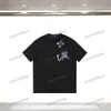Xinxinbuy Мужчины дизайнерская футболка футболка 23SS Граффити для бабочки припечаток с коротким рукавом хлопковые женщины белый черный синий xs-2xl
