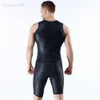 Wetsuits Drysuits New 1.5MM Men Men Diving Vest Warm Diving Swimming CR+ Super Elastic Light Leather Diving Suit Snorkeling Surfing Sleeve Vest HKD230704