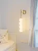 Lampada da parete Decorazione moderna Lampade giapponesi Paralume Nordic Sconce Comodino a led per interni con interruttore