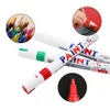 Car Upgrade 1pcs White Waterproof Cars Wheel Tire Oily Mark Pen Auto Rubber Tyre Paint Pen CD Metal Permanent Paint Marker Graffiti Touch Up