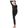 Unitards de manga comprida para roupas de palco Speerise para mulheres Dance Black Gymnastics Unitard Scoop Neck Spandex Catsuits Unisex Jumpsuits Men Costumes