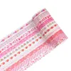 Plakband 20 stks Rode Hart Bloem Collectie Washi Tape Set 8mm Kant Roze Bloemen Zelfklevende Masking Tapes Gift Stickers Decoratie A6076 230703