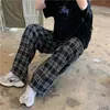 Męskie spodnie Summer/Zima Plaid Pants Mężczyźni S-3xl swobodne proste spodnie dla mężczyzn/kobiet Hip-Hop Spodnie 230703