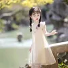 エスニック服 2023 夏の子供ドレス子供女の子プリンセス妖精服伝統的な中国の袍チャイナドレス韓服スタイル