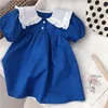 Девушка платья 2023 Summer Light Luxury Fashion Girls Dress Dely Kids Commory Casual Boutique Clothing простой стиль