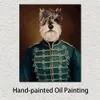 Pinturas a óleo de retrato de cachorro Le Hussard Francais Arte em tela de alta qualidade pintada à mão para decoração de parede de casa nova